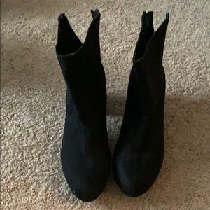 Buckle black booties size 8